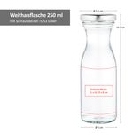 12er Set Weithalsflasche Karaffe 250 ml + To 53 Deckel silber_Bild_6