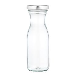 20769-01.jpg 12er Set Weithalsflasche Karaffe 250 ml + To 53 Deckel silber_Bild_4