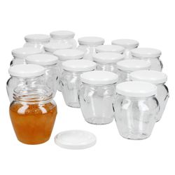 02-VE-Marmeladenglas-212ml-18er-set-Marmelade-offen.jpg 18er Set Marmeladenglas Vaso Orcio 212ml + To63 Deckel weiß_Bild_1