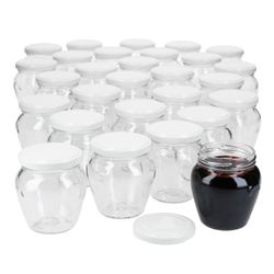02-VE-Marmeladenglas-212ml-75er-set-Marmelade-offen.jpg 75er Set Marmeladenglas Vaso Orcio 212ml + To63 Deckel weiß_Bild_1
