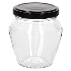 04-VE-Marmeladenglas-212ml-einzeln-mit-deckel-schwarz-02.jpg 18er Set Marmeladenglas Vaso Orcio 212ml + To63 Deckel Schwarz_Bild_3