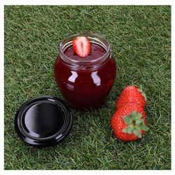 Vaso-Orcio-NEU-ambiente-Rasen-schwarz.jpg 18er Set Marmeladenglas Vaso Orcio 212ml + To63 Deckel Schwarz_Bild_7