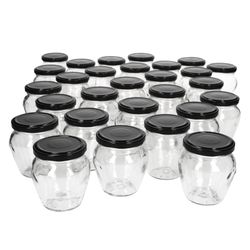 02-VE-Marmeladenglas-212ml-75er-Set-Deckel-Schwarz.jpg 75er Set Marmeladenglas Vaso Orcio 212ml + To63 Deckel Schwarz_Bild_2