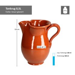 Arte-Real-Tonkruege-0-5L-Bemassung.jpg 5L Glasiert - 99546_Bild_6
