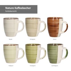 24306602-HIT-Nature-Kaffeebecher-6er-Set-Bemassung-Farbuebersicht3.jpg 6er Set Kaffeebecher Nature 300ml_Bild_3