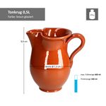 5L + 6 Tonbecher 50ml braun glasiert - 99546 + 6x 12970_Bild_5