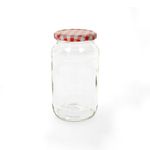 12er Set Rundglas 1062 ml To 82 rot karierter Deckel incl. Diamant Gelierzauber Rezeptheft_Bild_2