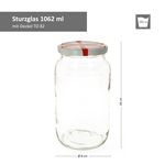 6er Set Rundglas 1062 ml To 82 Schleifendekor Deckel incl. Diamant Gelierzauber Rezeptheft_Bild_3