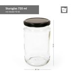 12er Set Rundglas 720 ml To 82 schwarzer Deckel incl. Diamant Gelierzauber Rezeptheft_Bild_3