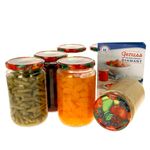 6er Set Rundglas 720 ml To 82 Obst Dekor Deckel incl. Diamant Gelierzauber Rezeptheft_Bild_1