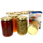 12er Set Rundglas 720 ml To 82 goldener Deckel incl. Diamant Gelierzauber Rezeptheft_Bild_1