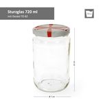 12er Set Rundglas 720 ml To 82 Schleifendekor Deckel incl. Diamant Gelierzauber Rezeptheft_Bild_2