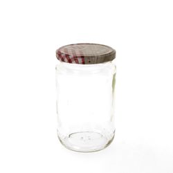 720HerzRotSingle.jpg 12er Set Rundglas 720 ml To 82 Holz Herz rot Deckel incl. Diamant Gelierzauber Rezeptheft_Bild_1