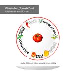 2er Set Pizzateller Tomate Weiß mit Dekor Ø 31cm - 1x Grün & 1x Rot - 27020533_Bild_6