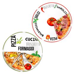 27020530-Hit-Pizzateller-gruen-und-rot-2er-Set-Deko.jpg 2er Set Pizzateller Tomate Weiß mit Dekor Ø 31cm - 1x Grün & 1x Rot - 27020533_Bild_2