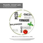 4er Set Pizzateller Tomate Weiß mit Dekor Ø 31cm - 2x Grün & 2x Rot - 27020533_Bild_5