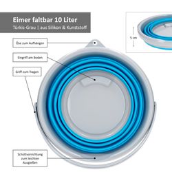 23375203-Hit-Eimer-10L-faltbar-tuerkis-Bemassung-02.jpg Eimer faltbar 10 ltr türkis_Bild_8