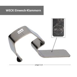bemassung-WECK-Einweck-Klammern.jpg 18er Set Weck Quentin 795 ml + 18 Glasdeckeldeckel + 18 Einkochringe + 24 Klammern mit Rezeptheft_Bild_7