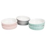 6er Set Crème Brûlée-Förmchen Emilia rosa mint grau Schälchen - 24320112_Bild_1