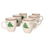 6er Set Kaffeebecher Schneeflocke & Tannenbaum 300ml - 23105770_Bild_1