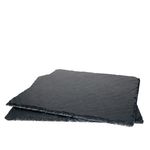 2er Set Schieferplatte 30x30cm Schwarz - 23464620_Bild_1