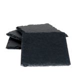 4er Set Schieferplatte 10x10cm Schwarz - 23464680_Bild_1