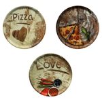 3er Set Pizzateller 31cm Flour 1x Olive + 1x Salami + 1x Lieblingspizza_Bild_1