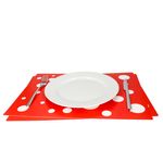 2er Set Tischset rot mit weißen Punkten 45 x 32 cm_Bild_2