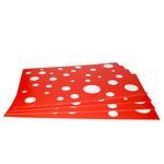 4er Set Tischset rot mit weißen Punkten 45 x 32 cm_Bild_2