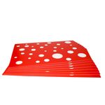 8er Set Tischset rot mit weißen Punkten 45 x 32 cm_Bild_2