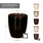 6er Set Kaffeebecher Grey OHNE Henkel_Bild_3