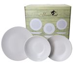 18tlg. Tellerset White Biata für 6 Personen weiß matt Steingut_Bild_1