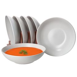 04-24304358-HIT-White-Biata-Suppenteller-6er-Set-Deko.jpg 18tlg. Tellerset White Biata für 6 Personen weiß matt Steingut_Bild_4