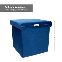 23762612-HIT-Alfred-Aufbewahrungsbox-Blau-Bemassung.jpg Aufbewahrungsbox Alfred 32x32cm Blau_Bild_5