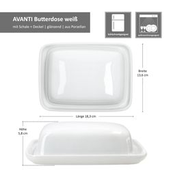 06-Van-Well-Avanti-Butterdose-mit-Deckel-weiss-Bemassung.jpg AVANTI Butterdose mit Deckel weiß - 3685180_Bild_7