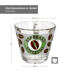 0806151-Cremona-Glas-Espressotasse-Gruen-Bemassung.jpg 6er Set Espressotasse 80ml Cremona Grün 6 cm - Ritzenhoff 0806151_Bild_5