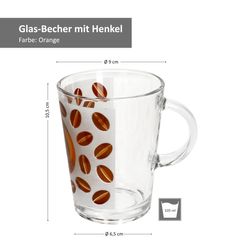 0806120-Cremona-Glas-Kaffeebecher-Orange-Bemassung.jpg 5 cm - Ritzenhoff 0806120_Bild_7