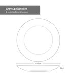 18tlg Teller-Set Grey für 6 Personen_Bild_3