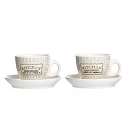 Ritzenhoff-66449-2erSet-Blau-weiss-.jpg 2er Set Espressotassen + Untertassen 80ml Creme/Blau Retro Kitchen - Ritzenhoff 66449_Bild_1