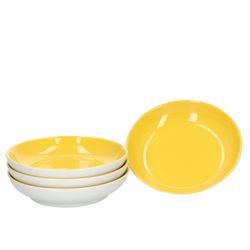 Ritzenhoff-064308-4er-Set-Gelb-Weiss.jpg 4er Set Schale 13cm flach Gelb Doppio - Ritzenhoff 64308_Bild_2