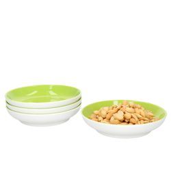 Ritzenhoff-064209-4er-Set-Gruen-Weiss-mit-Deko.jpg 4er Set Schale 13cm flach Grün Doppio - Ritzenhoff 64209 _Bild_1
