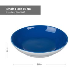 Schale-064247-10cm-Blau-Weiss-Bemassung.jpg 4er Set Schale 10cm flach Indigo-Blau Doppio - Ritzenhoff 64247_Bild_4