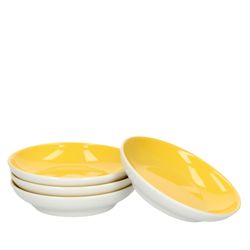 Ritzenhoff-064292-4erSet-Gelb-Weiss.jpg 4er Set Schale 10cm flach Gelb Doppio - Ritzenhoff 64292_Bild_2