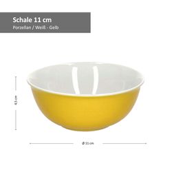 Schale-064278-11cm-Weiss-Gelb-Bemassung.jpg 4er Set Schale 11cm Gelb Doppio - Ritzenhoff 64278_Bild_4
