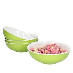 Ritzenhoff-064155-4erSet-weiss-Gruen-mit-deko-.jpg 4er Set Schale 18cm Grün Doppio - Ritzenhoff 64155_Bild_1