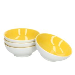 Ritzenhoff-064285-4erSet-gelb-weiss.jpg 4er Set Schale 8cm flach Gelb Doppio - Ritzenhoff 64285_Bild_2
