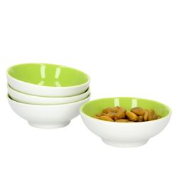 Ritzenhoff-064186-4erSet-Gruen-Weiss-mit-Deko.jpg 4er Set Schale 8cm flach Grün Doppio - Ritzenhoff 64186_Bild_1