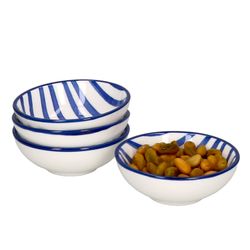 Ritzenhoff-270273-4erSet-Streifen-mit-Deko.jpg 4er Set Schale flach 8cm Streifen Seaside - Ritzenhoff 270273_Bild_1