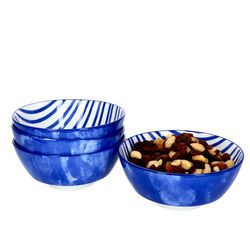 Ritzenhoff-270259-4erSet-Streifen-mit-Deko.jpg 4er Set Schale 14cm Streifen Seaside - Ritzenhoff 270259_Bild_1