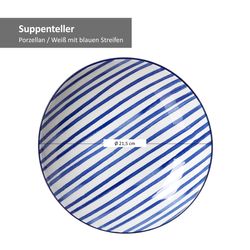 Suppenteller-270235-WeissblaueStreifen--Bemassung.jpg 5cm Streifen Seaside - Ritzenhoff 270235_Bild_3